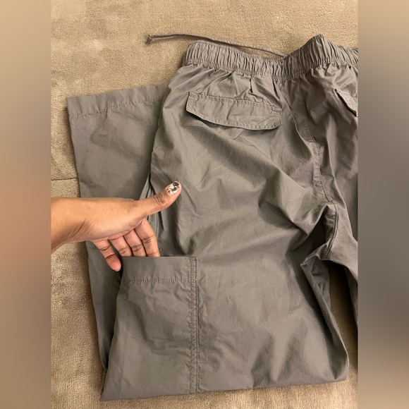 Women's Gray Cargo Pants - Picture 2 of 4
